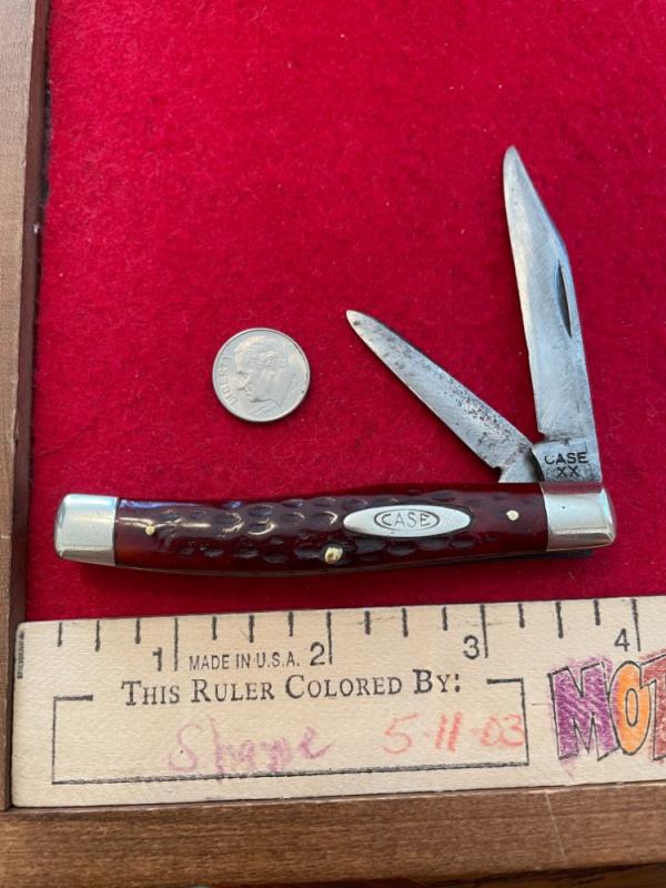 Case Texas Jack #6232 with Red Bone Handles. Case XX 1940 - 1964 Case Texas Jack #6232 with Red Bone Handles. Case XX 1940 - 1964