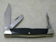 Buck 319 USA (Camillus) Black Delrin Rancher Spiral Punch Stockman Knife c.1975-1985