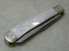 Boker Solingen Germany 440C Tree Brand Pearl 2525 P CINCH Trapper Knife NIB