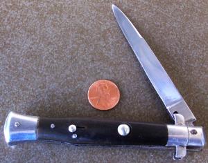 Vintage SWITCHBLADE Knife INOX PATENT No. 460 Horn handles
