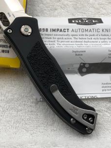 Buck Impact Push Button Auto Knife 089BKS Sliding Safety Lock NIB Made In USA  Discontinued