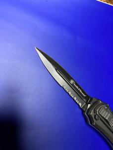 Smith & Wesson SWOTF9B OTF Assisted 3.6" Black Double Edge Blade
