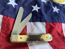 Case xx 1992 Trapper (MDL# 5254) Knife with Nice Stag Handles -NOS and M/NM