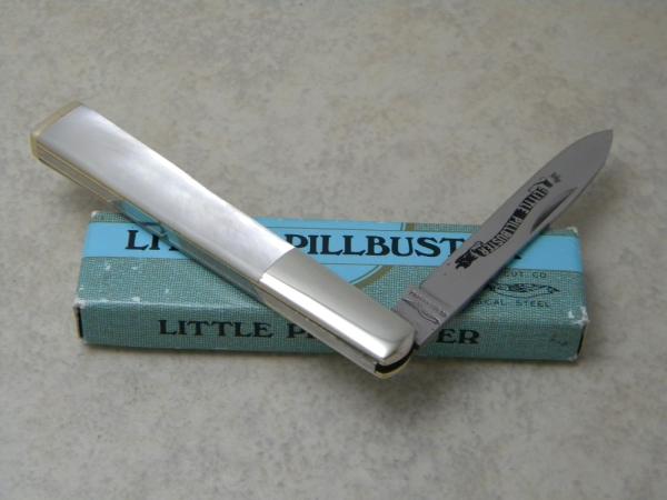Parker Cut. Co. Surgical Steel Japan Pearl Little Pillbuster Knife in Box