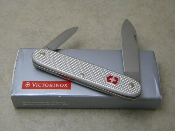 Victorinox Switzerland Silver Alox Pioneer Settler Multi Tool Swiss Army Knife in Box c.2003 Victorinox Switzerland Silver Alox Pioneer Settler Multi Tool Swiss Army Knife in Box c.2003