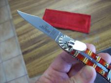 Hubertus Knife Solingen Germany Small Custom 08 Rare Candy Stripe 1 of 1 Lillyput UNUSED 