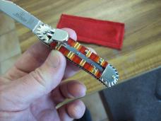 Hubertus Knife Solingen Germany Small Custom 08 Rare Candy Stripe 1 of 1 Lillyput UNUSED 