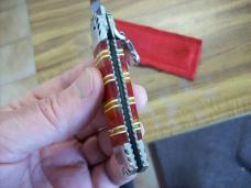 Hubertus Knife Solingen Germany Small Custom 08 Rare Candy Stripe 1 of 1 Lillyput UNUSED 