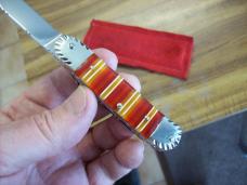 Hubertus Knife Solingen Germany Small Custom 08 Rare Candy Stripe 1 of 1 Lillyput UNUSED 