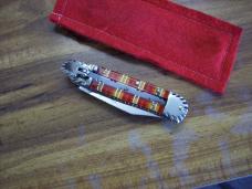 Hubertus Knife Solingen Germany Small Custom 08 Rare Candy Stripe 1 of 1 Lillyput UNUSED 
