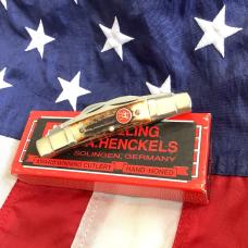 J A Henckels Congress Knife w/ Great Stag Handles w/ Step Down Bolsters -NOS in Orig Box