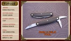 GEC Farm & Field #620324 Pocket Carver With Rosedale Richlite Handles - Brand New In Tube
