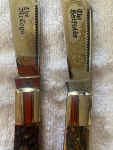 Hatfield and McCoy battle axe knife set 
