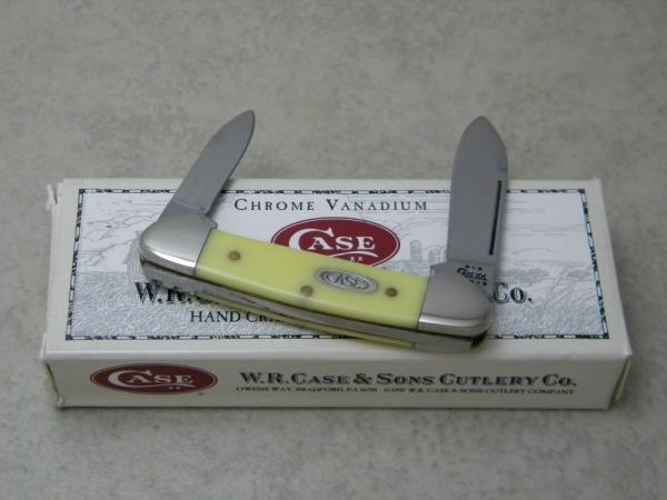 Case XX USA 2002 Yellow 32132 CV Baby Butterbean Knife in Box