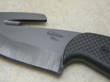 Timberline Knives Carbon Fiber Treutel Design 8000 Ceramic Blade Gut Hook Skinner Fixed Blade Knife