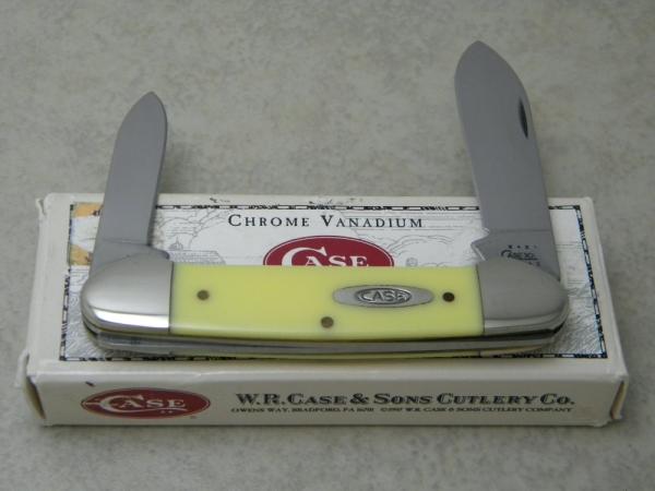 Case XX USA 2001 Yellow 32131 CV Canoe Knife in Box