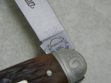 Remington Silver Bullet 1988 R4466 Bone Engraved Muskrat Knife in Box