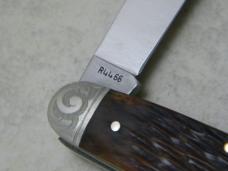 Remington Silver Bullet 1988 R4466 Bone Engraved Muskrat Knife in Box