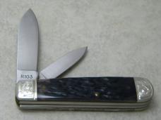 Remington Silver Bullet 1999 R103 Bone Engraved Ranch Hand Jack Knife in Box