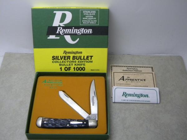 Remington Silver Bullet 2002 R295T Bone Apprentice Trapper Knife in Box