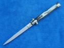  New 13" Renzo Beltrame Italian Stiletto Genuine Brazilian Horn Handles- SS Swedge grind Blade