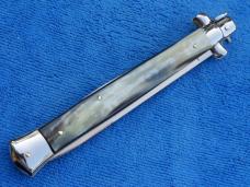  New 13" Renzo Beltrame Italian Stiletto Genuine Brazilian Horn Handles- SS Swedge grind Blade