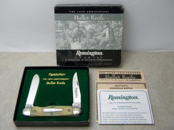 Remington Silver Bullet 1997 R4468 Bone 15th Anniversary The Lumberjack Muskrat Knife in Box Remington Silver Bullet 1997 R4468 Bone 15th Anniversary The Lumberjack Muskrat Knife in Box