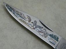 Remington Bullet 1990 R1306 Imitation Stag The Mallards Tracker Lockback Knife in Box