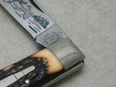Remington Bullet 1990 R1306 Imitation Stag The Mallards Tracker Lockback Knife in Box