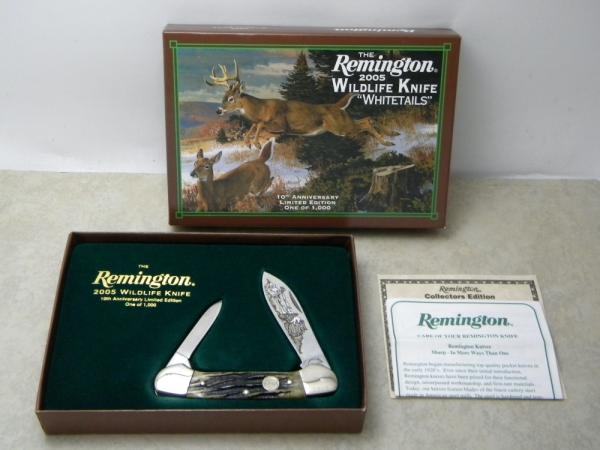 Remington USA Stag Canoe 2005 10th Anniversary Wildlife Knife in Box