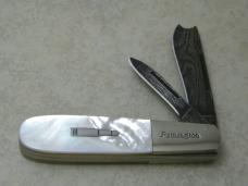 Remington Bullet USA 2009 Pearl Damascus RB474-D The Veteran Razor Barlow Knife in Box