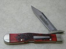 Remington Bullet USA 2007 Red Bone R1373 The Renegade Swing Guard Lockback Knife in Box