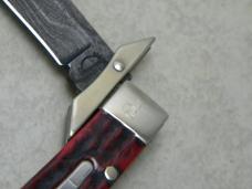 Remington Bullet USA 2007 Red Bone Damascus R1373-D The Renegade Swing Guard Lockback Knife in Box