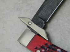 Remington Bullet USA 2007 Red Bone Damascus R1373-D The Renegade Swing Guard Lockback Knife in Box