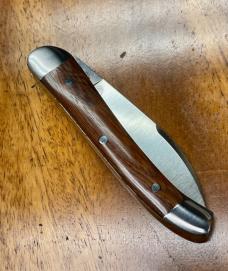 Rosecraft Blades French Broad Knife with Rosewood scales and Wharncliffe blade.