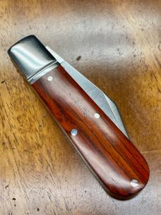 Rosecraft Loosahatchie Jack Knife with Red Sandalwood Covers and Clip Point Blade