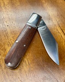 Rosecraft Loosahatchie Jack Knife with Yellow Sandalwood Covers and Clip Point Blade