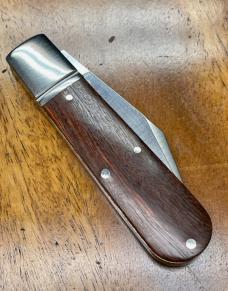 Rosecraft Loosahatchie Jack Knife with Yellow Sandalwood Covers and Clip Point Blade