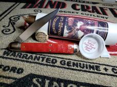 Great Eastern Cutlery 65 Red Jigged Bone, Indian Paint Brush Ben Hogan 651123 Knife, New in the Tube