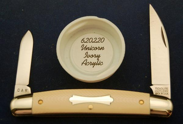 GEC Tidioute Brand #620220 Easy Pocket Congress With Unicorn Ivory Acrylic Handles - New In Tube GEC Tidioute Brand #620220 Easy Pocket Congress With Unicorn Ivory Acrylic Handles - New In Tube