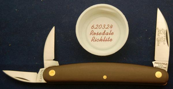 GEC Farm & Field #620324 Pocket Carver With Rosedale Richlite Handles - Brand New In Tube GEC Farm & Field #620324 Pocket Carver With Rosedale Richlite Handles - Brand New In Tube