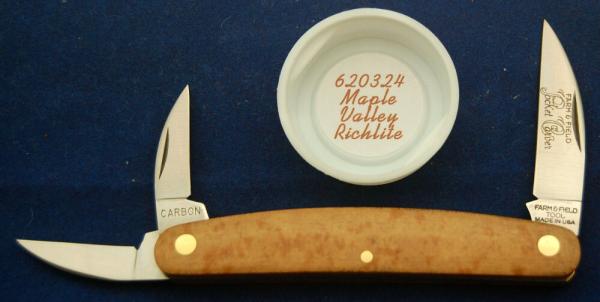 GEC Farm & Field #620324 Pocket Carver With Maple Valley Richlite Handles - Brand New In Tube