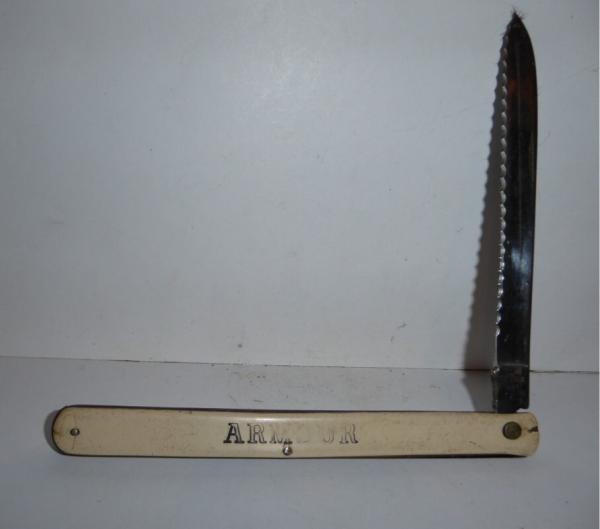 Vintage Ulster USA Serrated Fruit/Melon Knife Circa 1941-1970 Armour Advertising Vintage Ulster USA Serrated Fruit/Melon Knife Circa 1941-1970 Armour Advertising