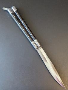 Minty WWII Era Philippine Bowie Blade Balisong, Batangas Butterfly Knife Horn 11.5" 29cm