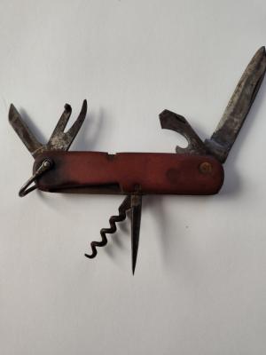 Solingen--Wooden Handle Vintage German Multi-tool Pocket Knife