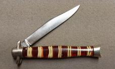 Presto Model 5500 Red Candystripe Bowtie Switchblade