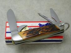 Camillus New York USA Sword Brand 1976 Imitation Stag #97 Camp Scout Utility Knife in Box