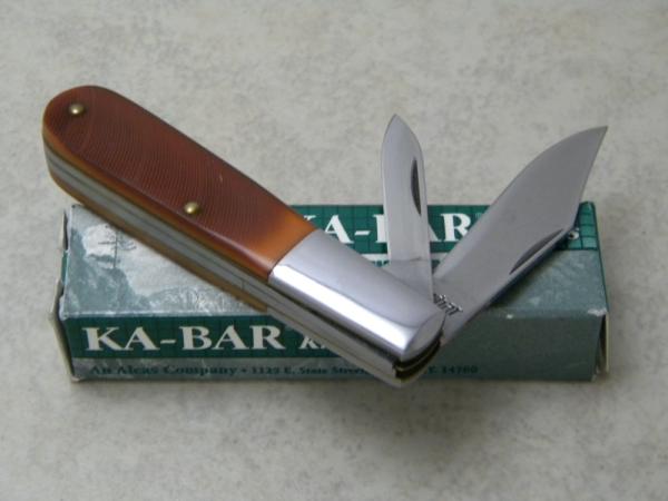 Kabar USA Saw-Cut Delrin 1013 Barlow Knife in Box Kabar USA Saw-Cut Delrin 1013 Barlow Knife in Box