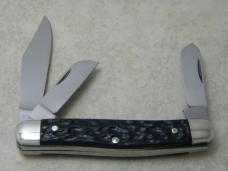 Boker Solingen Germany Tree Brand Jigged Black 7588 LTD Stockman Knife 1972 WISS