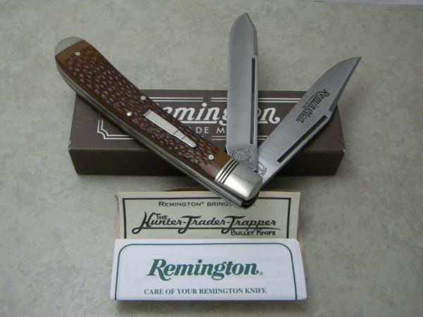 Remington UMC USA 1998 Delrin R293 Bullet Hunter-Trader-Trapper Knife in Box